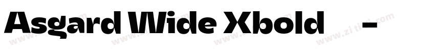 Asgard Wide Xbold字体字体转换